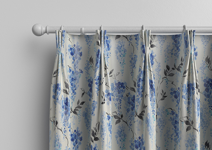 Wisteria Silk, Ink Blue - Made to Measure Curtains - Image 11